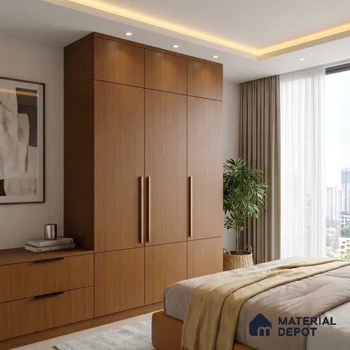 Wooden Look LM 23578 (SMT 7118) Sunrise Oak 8 ft x 4 ft Super Matte Finish Decorative Laminate - 1 mm | Suitable for TV Unit, Wardrobe, Kitchen Cabinets