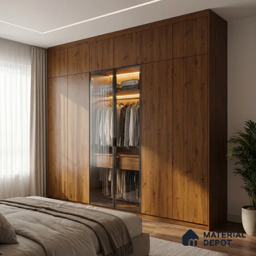 Wooden Look LM 23580 Urban Timber 8 ft x 4 ft Super Matte Finish Decorative Laminate - 1 mm | Suitable for TV Unit, Wardrobe, Kitchen Cabinets