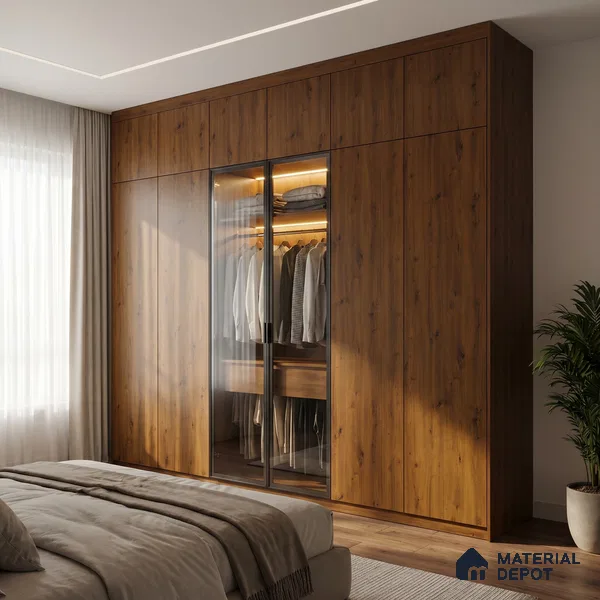 Wooden Look LM 23580 Urban Timber 8 ft x 4 ft Super Matte Finish Decorative Laminate - 1 mm | Suitable for TV Unit, Wardrobe, Kitchen Cabinets