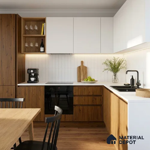 Wooden Look LM 23580 Urban Timber 8 ft x 4 ft Super Matte Finish Decorative Laminate - 1 mm | Suitable for TV Unit, Wardrobe, Kitchen Cabinets
