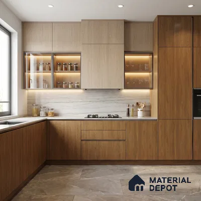 Wooden Look LM 23582 (AR 02 7127) Amber Waves 8 ft x 4 ft Ashen Rustic Finish Decorative Laminate - 1 mm | Suitable for TV Unit, Wardrobe, Kitchen Cabinets