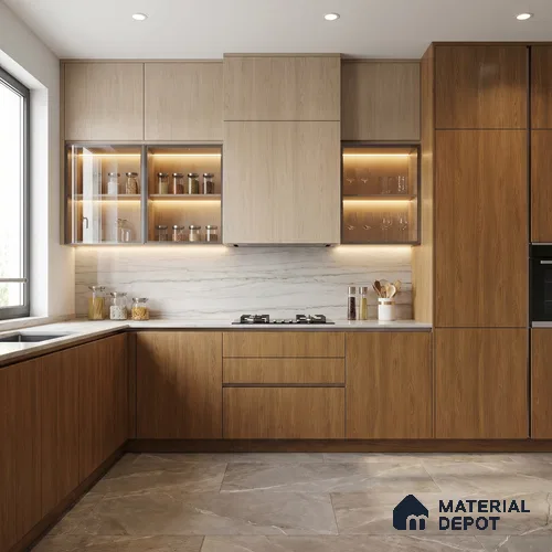 Wooden Look LM 23582 (AR 02 7127) Amber Waves 8 ft x 4 ft Ashen Rustic Finish Decorative Laminate - 1 mm | Suitable for TV Unit, Wardrobe, Kitchen Cabinets
