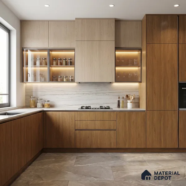 Wooden Look LM 23582 (AR 02 7127) Amber Waves 8 ft x 4 ft Ashen Rustic Finish Decorative Laminate - 1 mm | Suitable for TV Unit, Wardrobe, Kitchen Cabinets