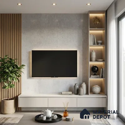 Stone Look LM 23590 (AT 08 7527) Rose Quartz 8 ft x 4 ft Arctic Truffle Finish Decorative Laminate - 1 mm | Suitable for TV Unit, Wardrobe, Kitchen Cabinets