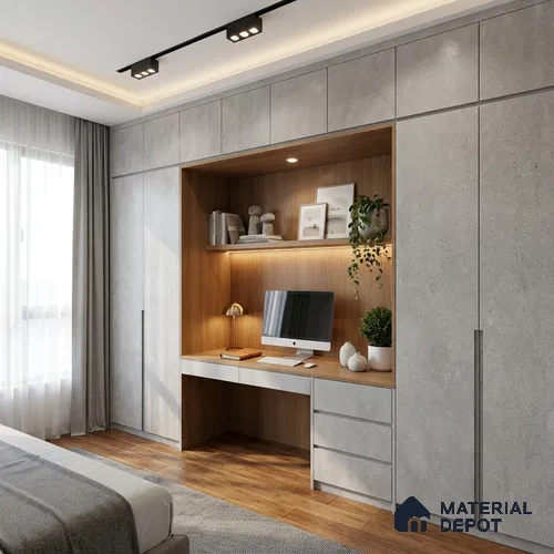 Stone Look LM 23590 (AT 08 7527) Rose Quartz 8 ft x 4 ft Arctic Truffle Finish Decorative Laminate - 1 mm | Suitable for TV Unit, Wardrobe, Kitchen Cabinets