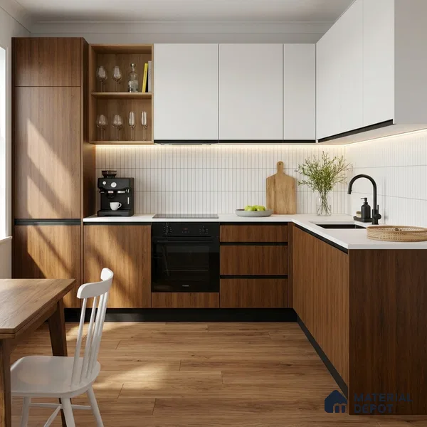 Wooden Look LM 23599 (AO 08 7123) Coastal Cedar 8 ft x 4 ft Apex Oak Finish Decorative Laminate - 1 mm | Suitable for TV Unit, Wardrobe, Kitchen Cabinets