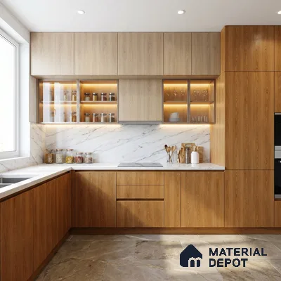 Wooden Look LM 23600 (AO 08 7285) Butterscotch Oak 8 ft x 4 ft Apex Oak Finish Decorative Laminate - 1 mm | Suitable for TV Unit, Wardrobe, Kitchen Cabinets
