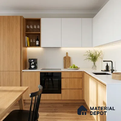 Wooden Look LM 23602 (SF 7285) Butterscotch Oak 8 ft x 4 ft Suede Finish Decorative Laminate - 1 mm | Suitable for TV Unit, Wardrobe, Kitchen Cabinets