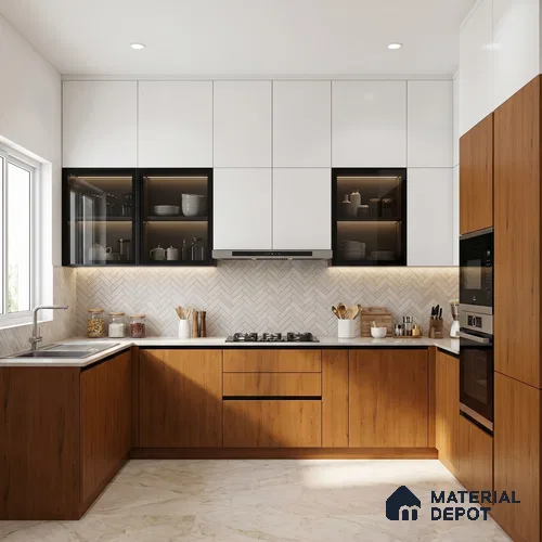 Wooden Look LM 23608 (SF 7124) Autumn Oak 8 ft x 4 ft Suede Finish Decorative Laminate - 1 mm | Suitable for TV Unit, Wardrobe, Kitchen Cabinets