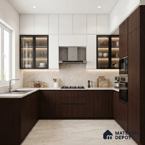 Wooden Look LM 23611 (SF 7126) Midnight Mahogany 8 ft x 4 ft Suede Finish Decorative Laminate - 1 mm | Suitable for TV Unit, Wardrobe, Kitchen Cabinets