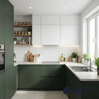 Sage Green Textured Solid Look P 5 915 8 ft x 4 ft Texture Finish Decorative Laminate - 1 mm | Suitable for TV Unit, Wardrobe, Kitchen Cabinets