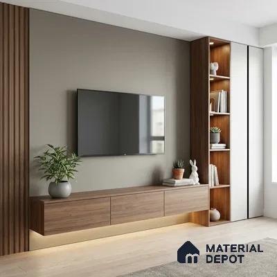 Chrome Grey Textured Solid Look P 5 911 8 ft x 4 ft Texture Finish Decorative Laminate - 1 mm | Suitable for TV Unit, Wardrobe, Kitchen Cabinets