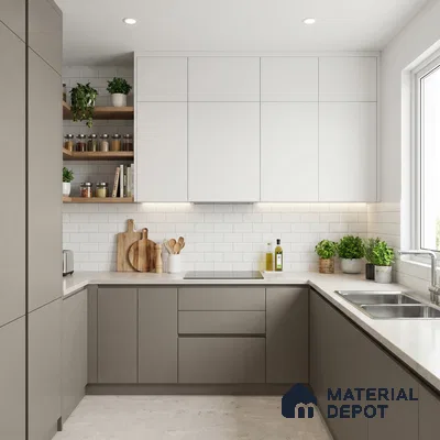 Chrome Grey Textured Solid Look P 5 911 8 ft x 4 ft Texture Finish Decorative Laminate - 1 mm | Suitable for TV Unit, Wardrobe, Kitchen Cabinets