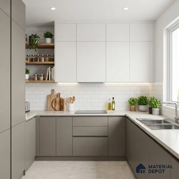 Chrome Grey Textured Solid Look P 5 911 8 ft x 4 ft Texture Finish Decorative Laminate - 1 mm | Suitable for TV Unit, Wardrobe, Kitchen Cabinets
