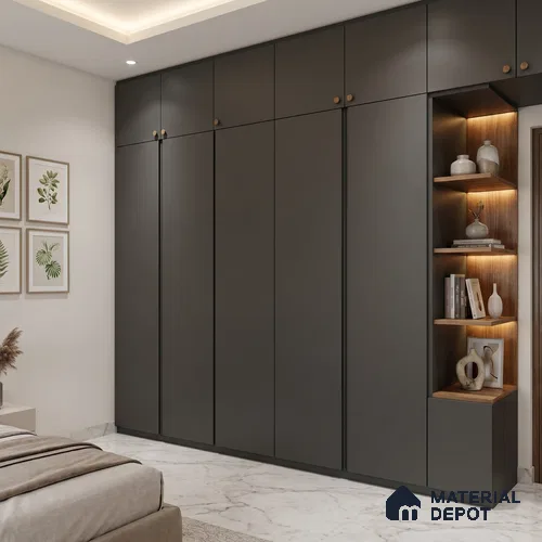 Midnight Blue Textured Solid Look P 5 948 8 ft x 4 ft Texture Finish Decorative Laminate - 1 mm | Suitable for TV Unit, Wardrobe, Kitchen Cabinets