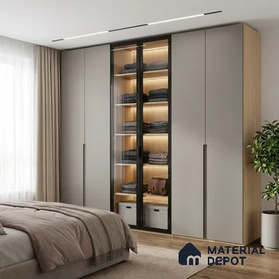 Chrome Grey Solid Colors Look SMT 911 8 ft x 4 ft Super Matte Finish Decorative Laminate - 1 mm | Suitable for Living Room, Kitchen, Office