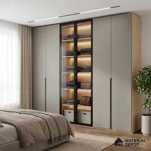 Chrome Grey Solid Colors Look SMT 911 8 ft x 4 ft Super Matte Finish Decorative Laminate - 1 mm | Suitable for Living Room, Kitchen, Office