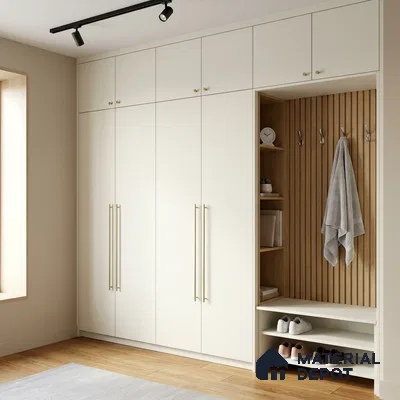 Off White Solid Colors Look SMT 943 8 ft x 4 ft Super Matte Finish Decorative Laminate - 1 mm | Suitable for Living Room, Kitchen, Office