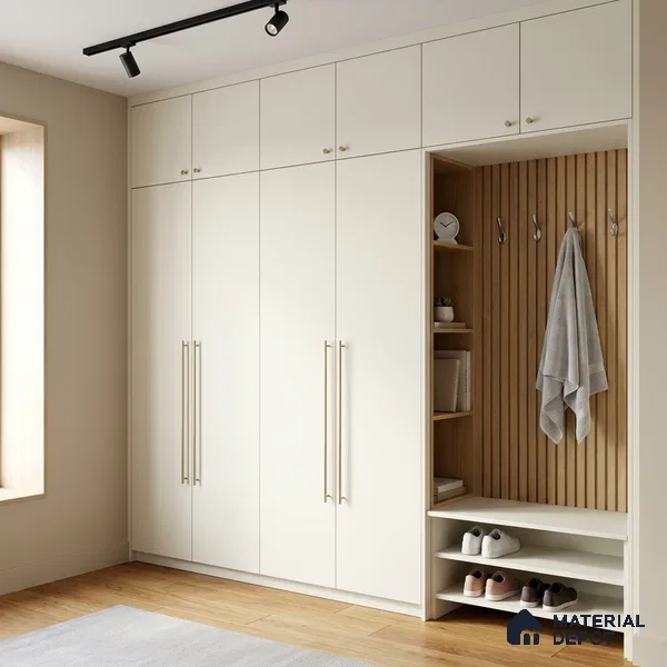 Off White Solid Colors Look SMT 943 8 ft x 4 ft Super Matte Finish Decorative Laminate - 1 mm | Suitable for Living Room, Kitchen, Office