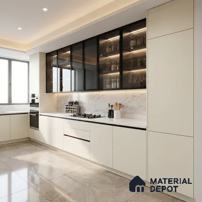 Off White Solid Colors Look SMT 943 8 ft x 4 ft Super Matte Finish Decorative Laminate - 1 mm | Suitable for Living Room, Kitchen, Office
