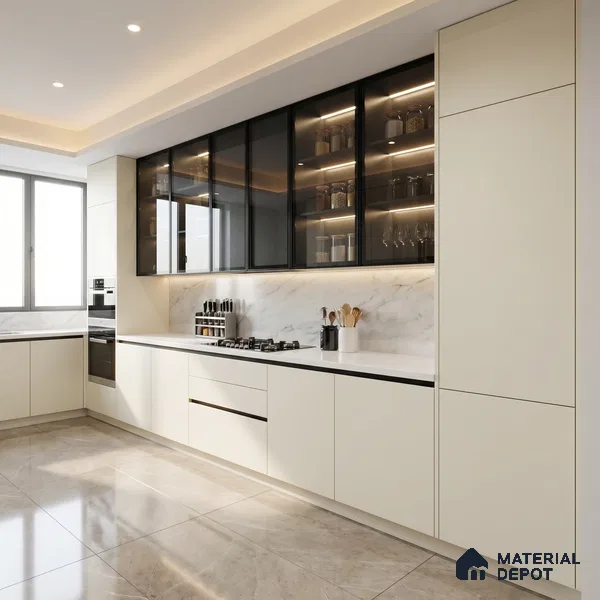Off White Solid Colors Look SMT 943 8 ft x 4 ft Super Matte Finish Decorative Laminate - 1 mm | Suitable for Living Room, Kitchen, Office