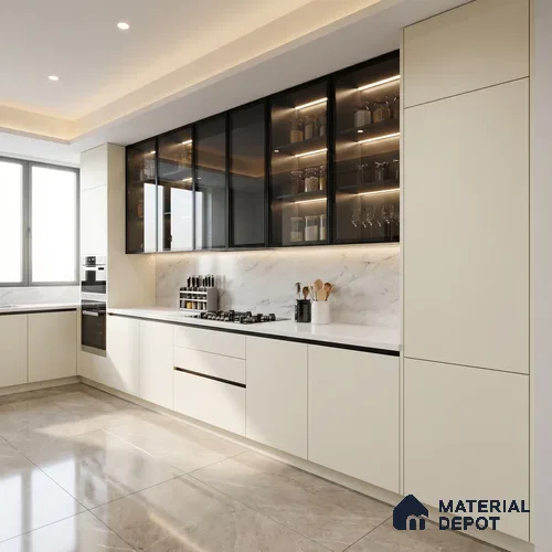 Off White Solid Colors Look SMT 943 8 ft x 4 ft Super Matte Finish Decorative Laminate - 1 mm | Suitable for Living Room, Kitchen, Office