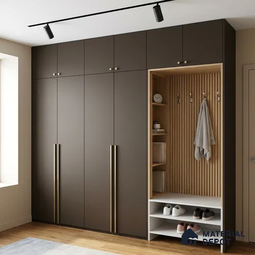 Chocolate Brown Solid Colors Look SMT 928 8 ft x 4 ft Super Matte Finish Decorative Laminate - 1 mm | Suitable for Living Room, Kitchen, Office