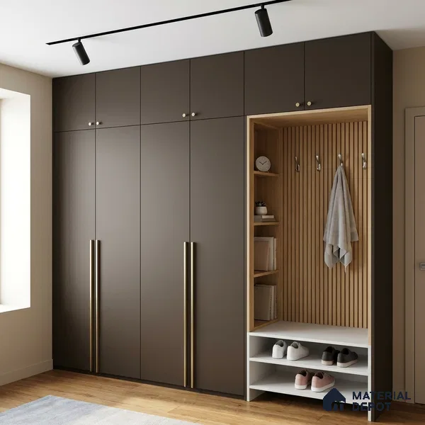 Chocolate Brown Solid Colors Look SMT 928 8 ft x 4 ft Super Matte Finish Decorative Laminate - 1 mm | Suitable for Living Room, Kitchen, Office