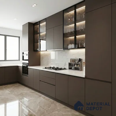 Chocolate Brown Solid Colors Look SMT 928 8 ft x 4 ft Super Matte Finish Decorative Laminate - 1 mm | Suitable for Living Room, Kitchen, Office