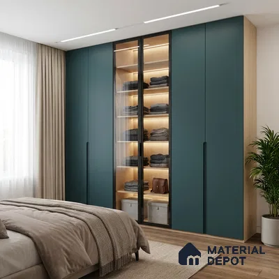 Sapphire Blue Solid Colors Look SMT 914 8 ft x 4 ft Super Matte Finish Decorative Laminate - 1 mm | Suitable for Living Room, Kitchen, Office