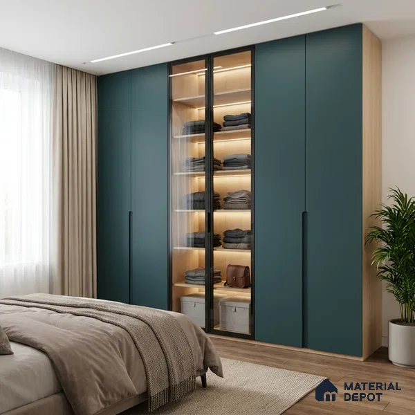 Sapphire Blue Solid Colors Look SMT 914 8 ft x 4 ft Super Matte Finish Decorative Laminate - 1 mm | Suitable for Living Room, Kitchen, Office