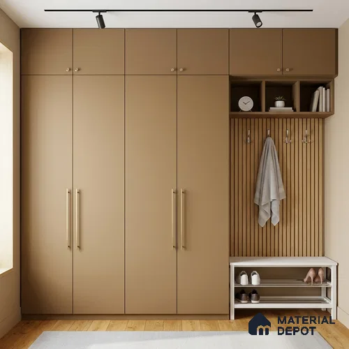 Pale Goldenrod Solid Colors Look SMT 904 8 ft x 4 ft Super Matte Finish Decorative Laminate - 1 mm | Suitable for Living Room, Kitchen, Office