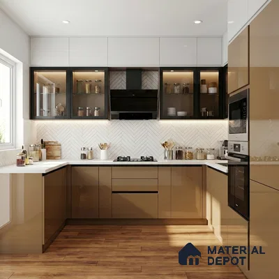 Pale Goldenrod Solid Colors Look HG 904 8 ft x 4 ft High Gloss Finish Decorative Laminate - 1 mm | Suitable for Living Room, Kitchen, Office