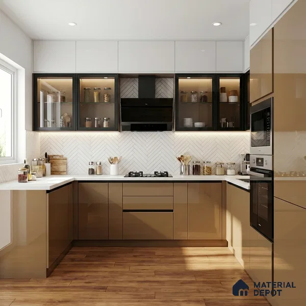 Pale Goldenrod Solid Colors Look HG 904 8 ft x 4 ft High Gloss Finish Decorative Laminate - 1 mm | Suitable for Living Room, Kitchen, Office
