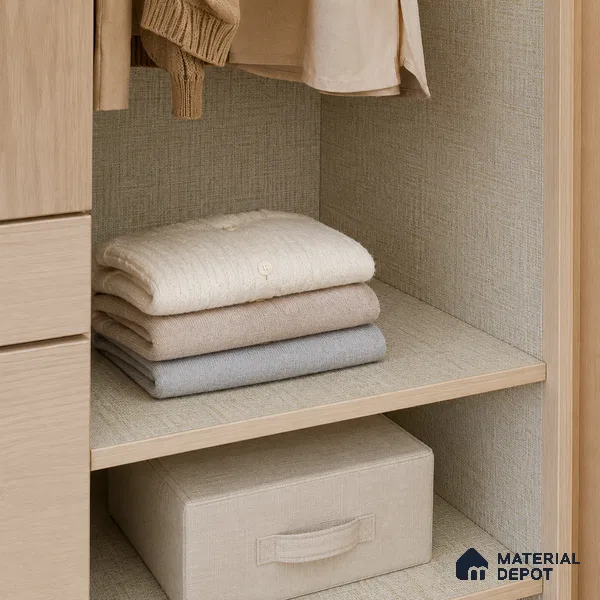 Fabric Liner Laminate LM 23953 B 8 x 4 ft Suede Finish - 0.8 mm | Ideal For Wardrobes | Matching Edgeband - EB 01696