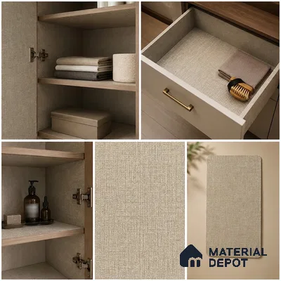 Fabric Liner Laminate LM 23953 B 8 x 4 ft Suede Finish - 0.8 mm | Ideal For Wardrobes | Matching Edgeband - EB 01696