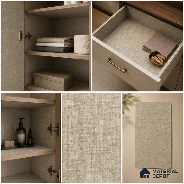 Fabric Liner Laminate LM 23953 B 8 x 4 ft Suede Finish - 0.8 mm | Ideal For Wardrobes | Matching Edgeband - EB 01696