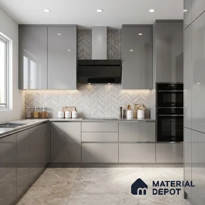 High Gloss White Solid Color Acrylic Laminate LM 24323 8 ft x 4 ft High Gloss Finish - 1.5 mm | Matching Edgeband code - EB 02115 | Suitable for Living Room, Kitchen, Office