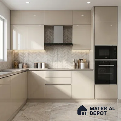 Soft White Solid Color Acrylic Laminate LM 24325 8 ft x 4 ft High Gloss Finish - 1.5 mm | Matching Edgeband code - EB 02116 | Suitable for Living Room, Kitchen, Office