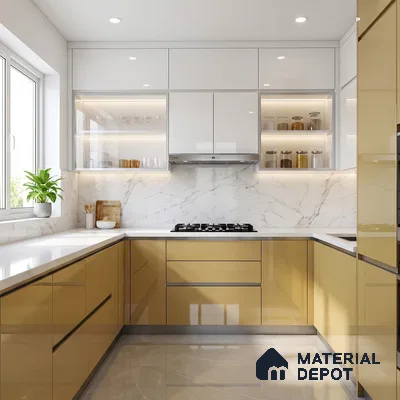 Brown Solid Color Acrylic Laminate LM 24332 8 ft x 4 ft High Gloss Finish - 1.5 mm | Matching Edgeband code - EB 02122 | Suitable for TV Unit, Wardrobe, Cabinets