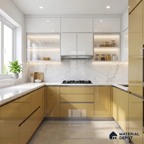Brown Solid Color Acrylic Laminate LM 24332 8 ft x 4 ft High Gloss Finish - 1.5 mm | Matching Edgeband code - EB 02122 | Suitable for TV Unit, Wardrobe, Cabinets