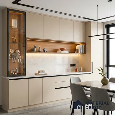 Stone Look LM 24381  8 ft x 4 ft Texture Finish Decorative Laminate - 1 mm | Suitable for TV Unit, Wardrobe, Kitchen Cabinets