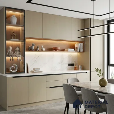Wooden Look LM 24388 8 ft x 4 ft Texture Finish Decorative Laminate - 1 mm | Suitable for TV Unit, Wardrobe, Kitchen Cabinets