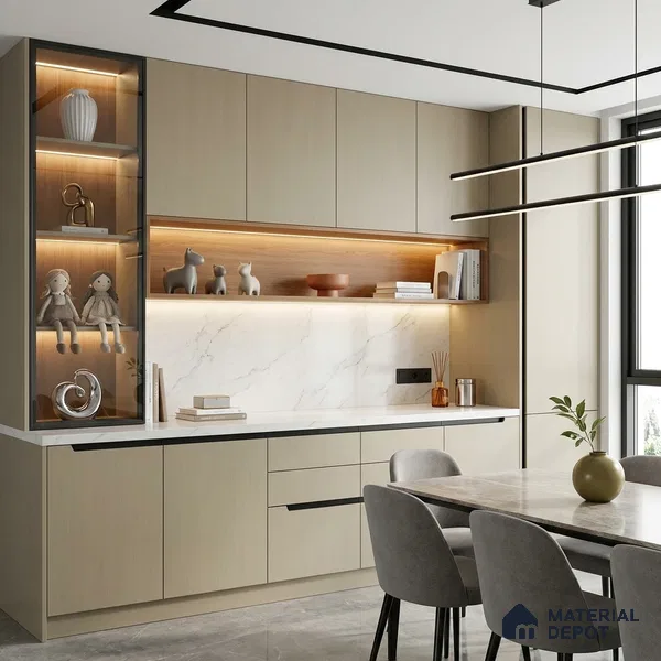 Wooden Look LM 24388 8 ft x 4 ft Texture Finish Decorative Laminate - 1 mm | Suitable for TV Unit, Wardrobe, Kitchen Cabinets