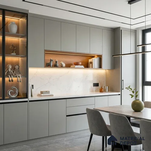 Stone Look LM 24389  8 ft x 4 ft Texture Finish Decorative Laminate - 1 mm | Suitable for TV Unit, Wardrobe, Kitchen Cabinets