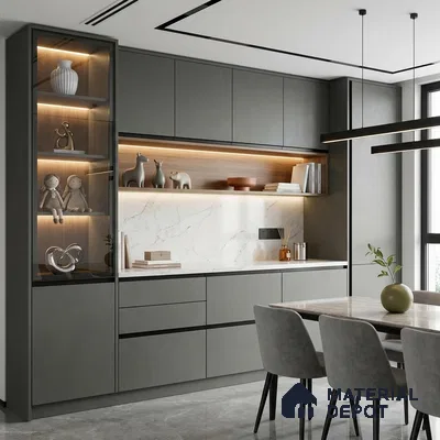 Stone Look LM 24390  8 ft x 4 ft Texture Finish Decorative Laminate - 1 mm | Suitable for TV Unit, Wardrobe, Kitchen Cabinets