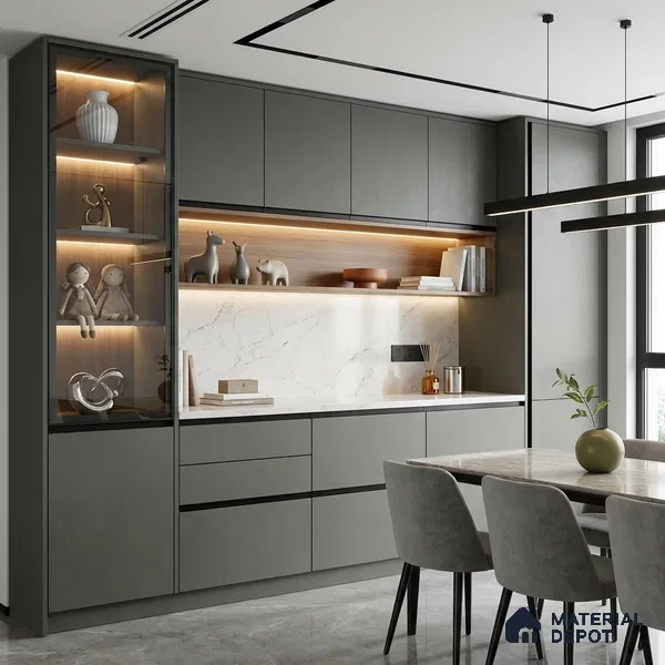 Stone Look LM 24390  8 ft x 4 ft Texture Finish Decorative Laminate - 1 mm | Suitable for TV Unit, Wardrobe, Kitchen Cabinets
