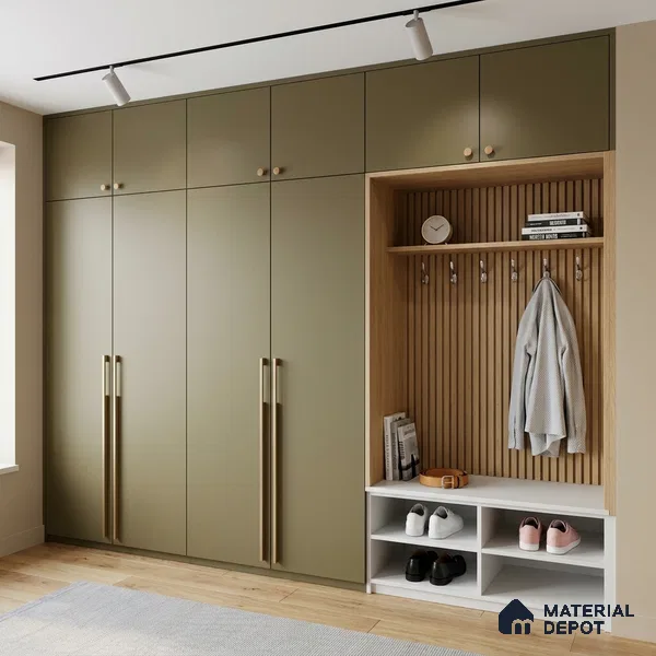 Brown Fabric Look LM 24396 8 ft x 4 ft Texture Finish Decorative Laminate - 1 mm | Suitable for TV Unit, Wardrobe, Kitchen Cabinets