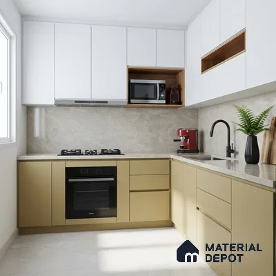 Brown Fabric Look LM 24398  8 ft x 4 ft Texture Finish Decorative Laminate - 1 mm | Suitable for TV Unit, Wardrobe, Kitchen Cabinets