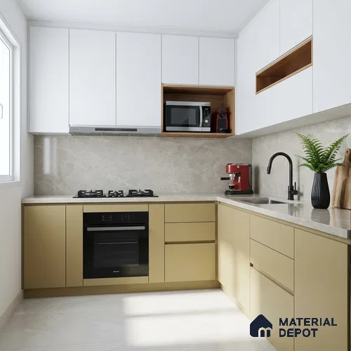 Brown Fabric Look LM 24398  8 ft x 4 ft Texture Finish Decorative Laminate - 1 mm | Suitable for TV Unit, Wardrobe, Kitchen Cabinets